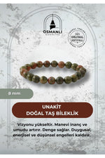 Unakit 8mm Doğal Taş Bileklik
