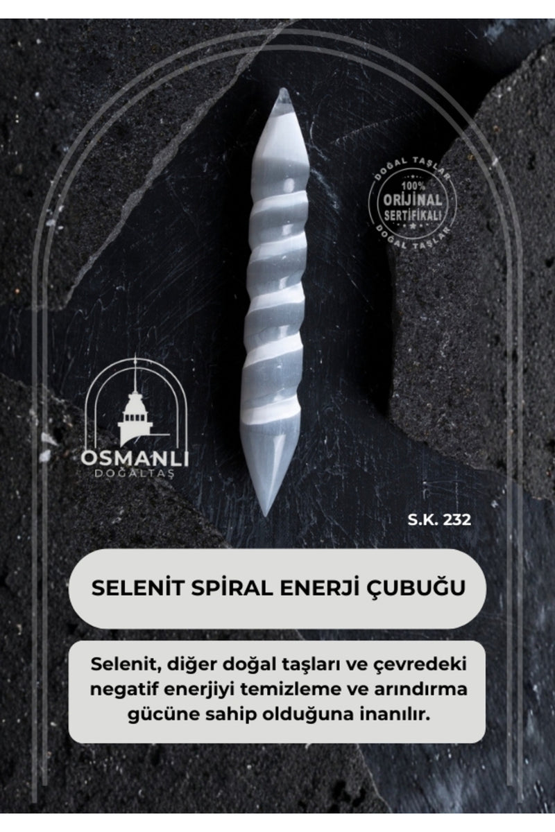 Selenit Spiral Enerji Çubuğu (S.K. 232)