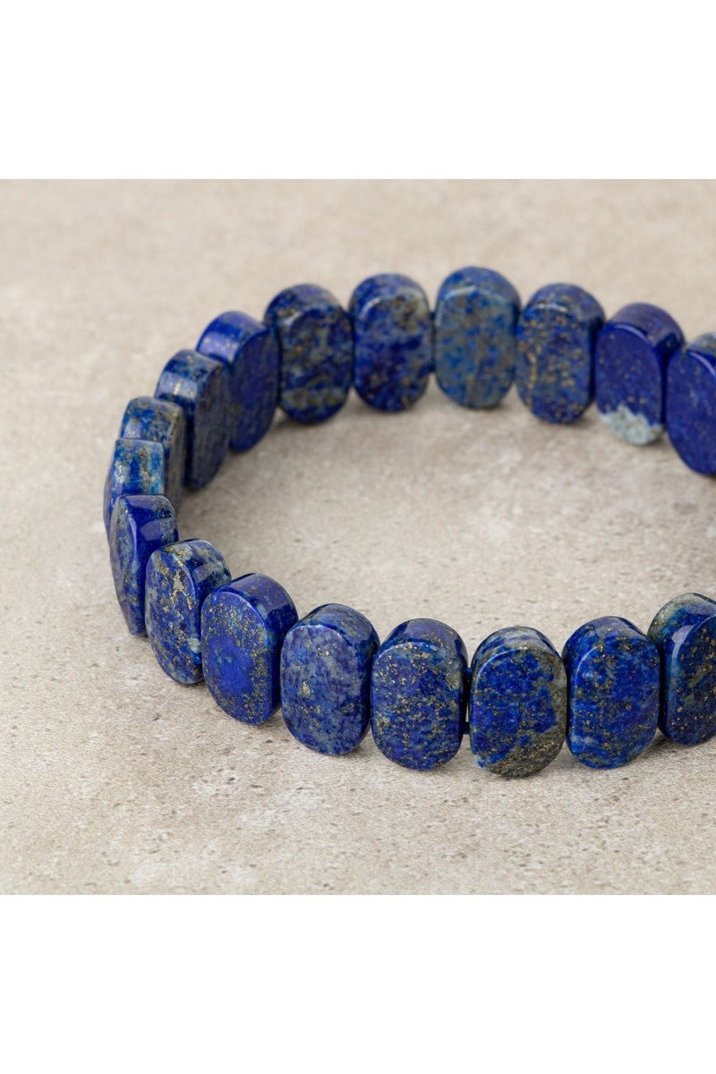 Lapis Lazuli Doğal Taş Geniş Kesim Bileklik