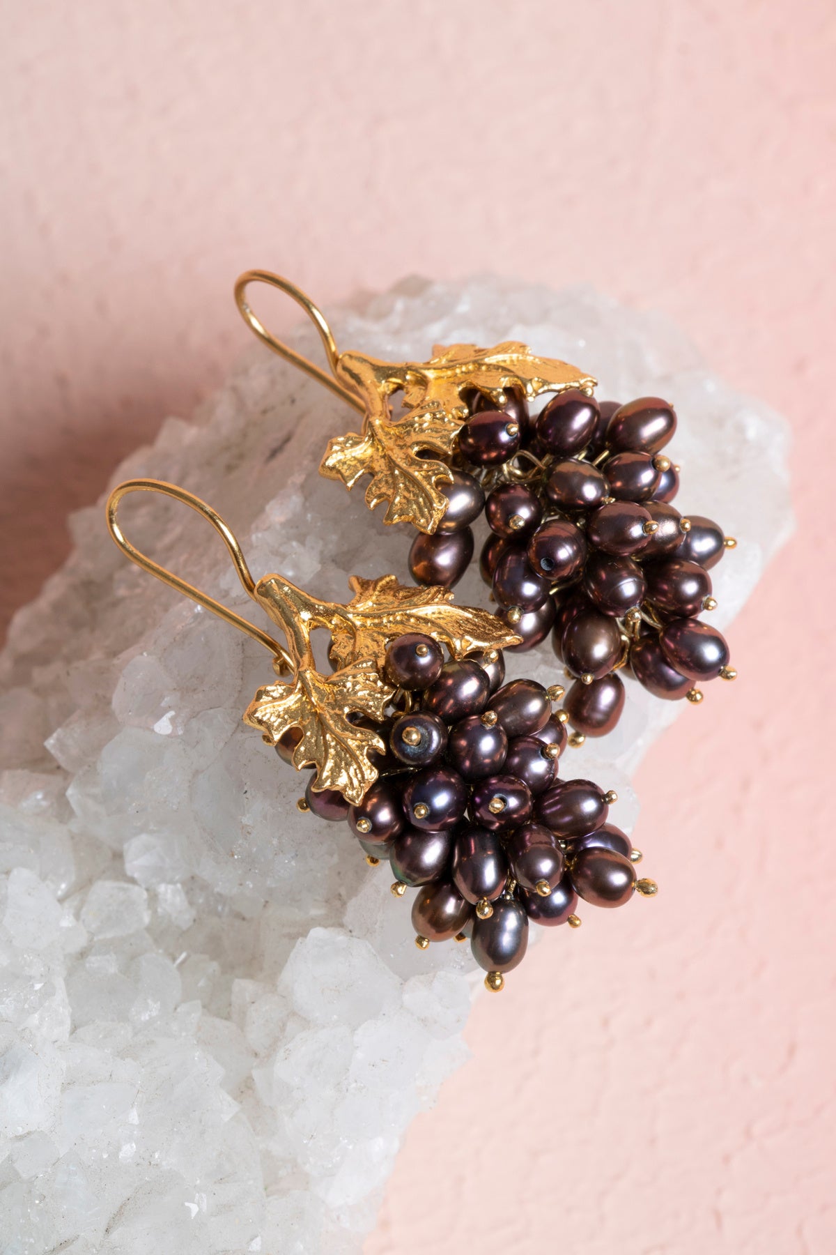 Sertifikalı İnci Doğal Taşlı El İşçiliği Tasarım Gümüş Küpe