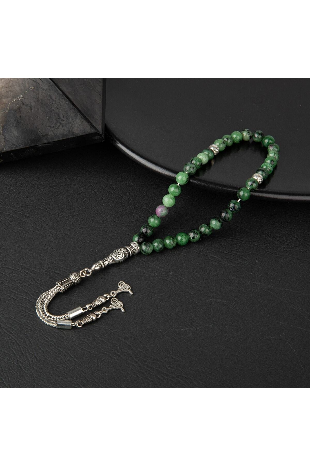 Anyolit Doğal Taş Tesbih 33lük - 6mm