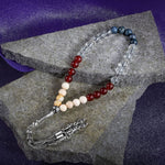 Oğlak Burcu Tesbih Dumortierit, Jasper, Kırmızı Akik, Kristal Kuvars