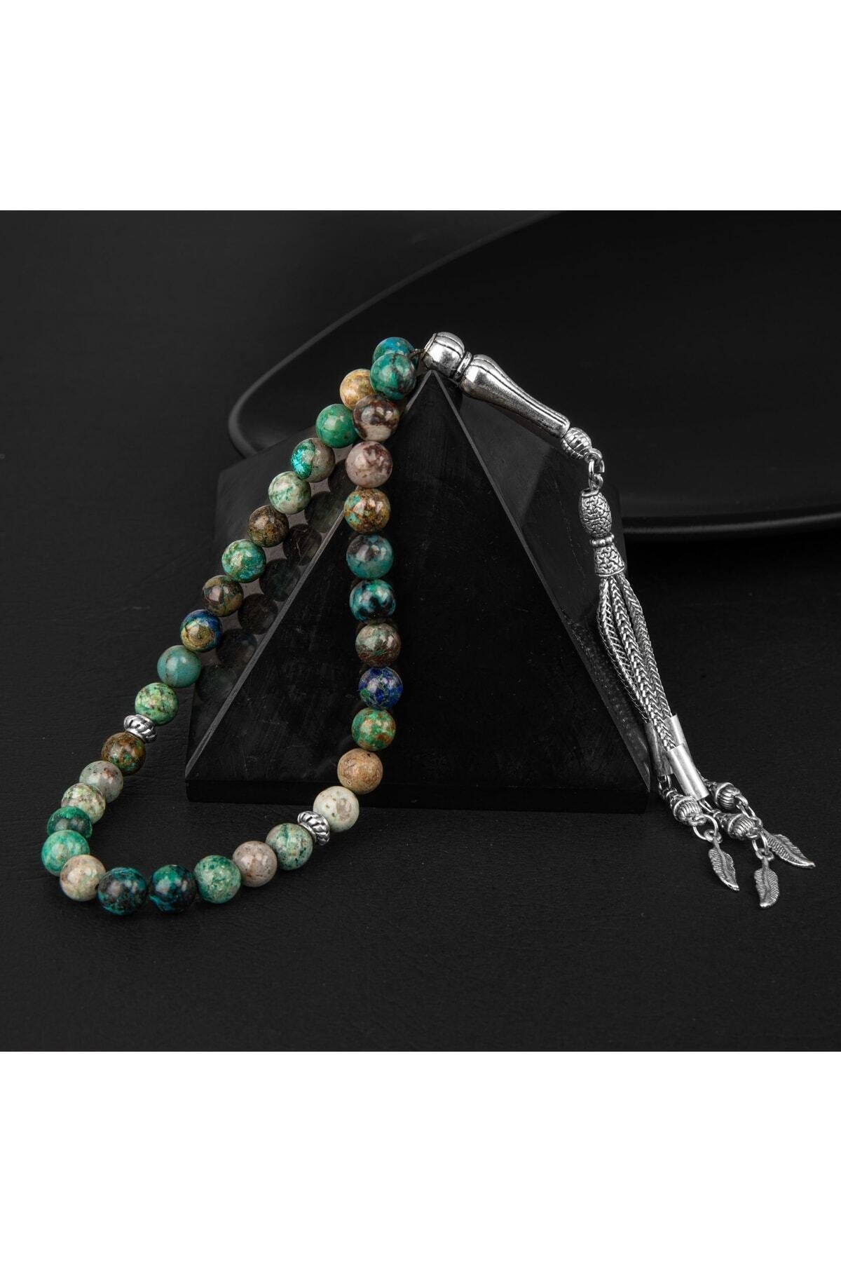 Krizokol Doğal Taş Tesbih 33lük - 8mm