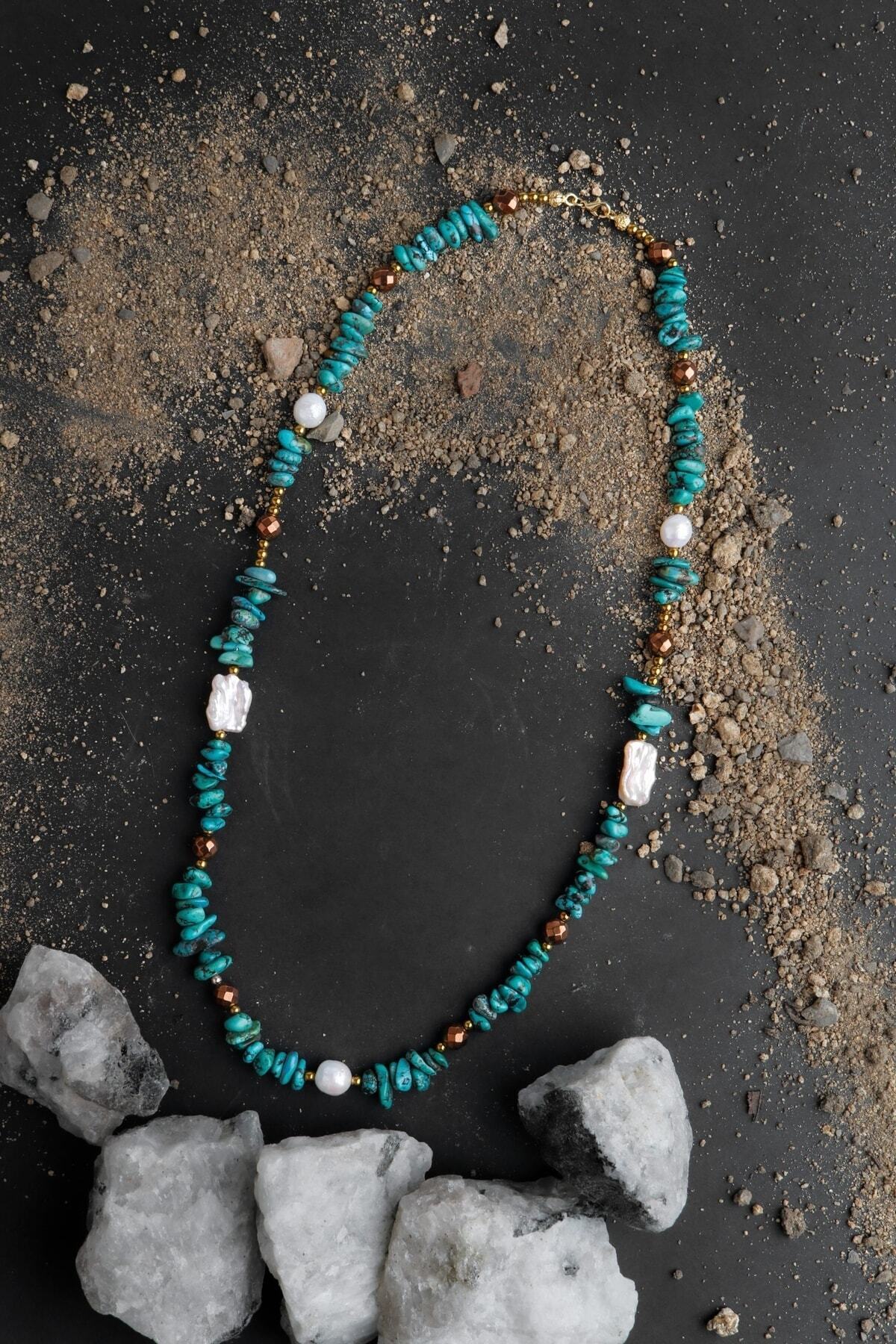 Devina, Turkuaz İnci Doğaltaş Kolye