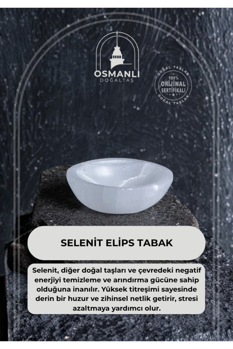 Sertifikalı Selenit Elips Tabak no.1