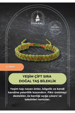 Yeşim 4mm Çift Sıra Doğal Taş Bileklik