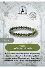 Yeşim 6mm Doğal Taş Bileklik