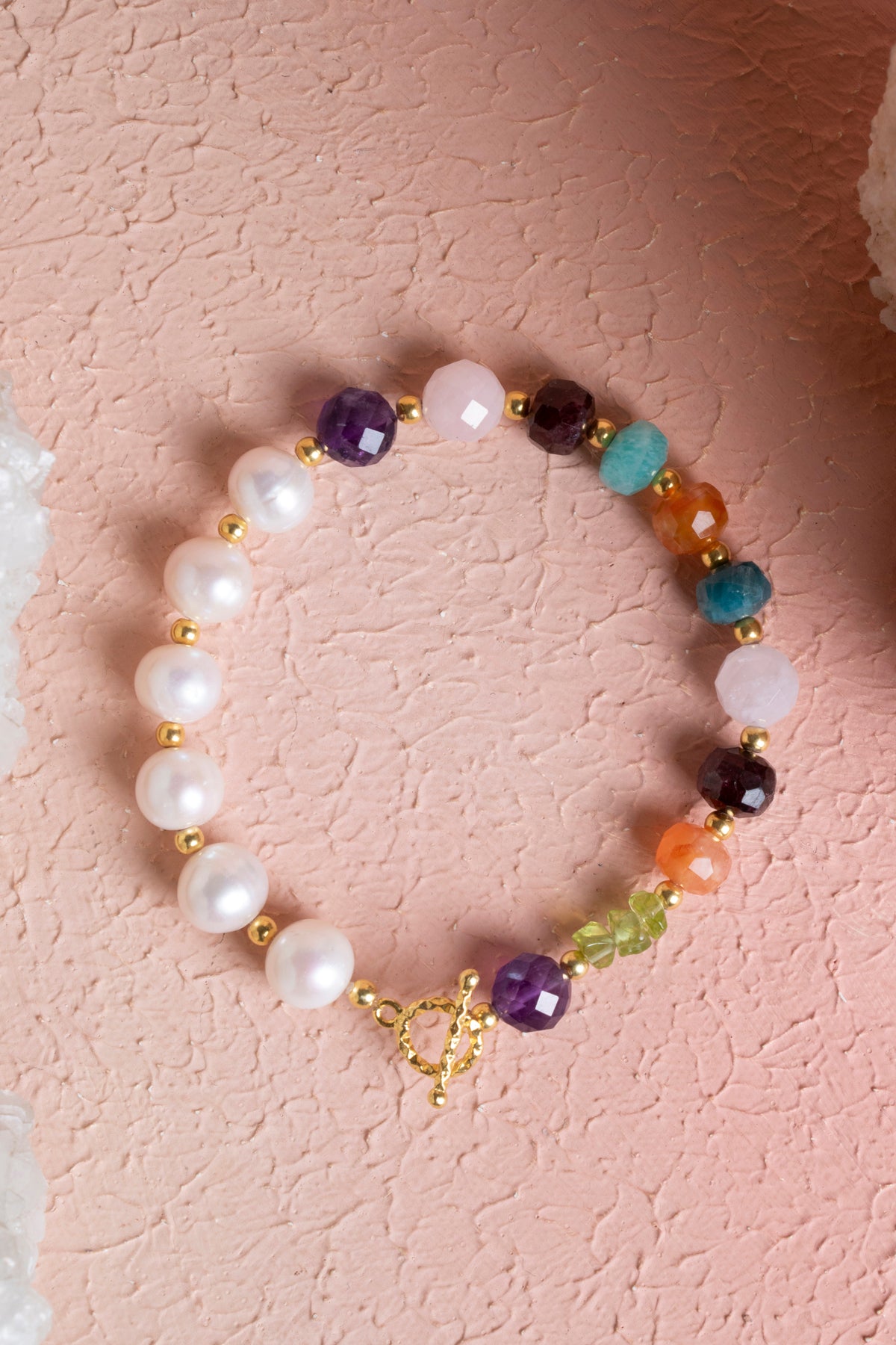 Sertifikalı Başak Burcu Gümüş Kapama Doğal Taş Bileklik (SK:266)