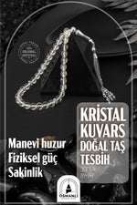 Kristal Kuvars Doğal Taş Tesbih 33lük - 8mm