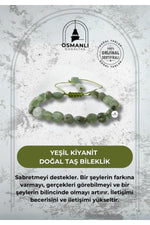 Yeşil Kiyanit Natürel Kesim Doğal Taş Bileklik