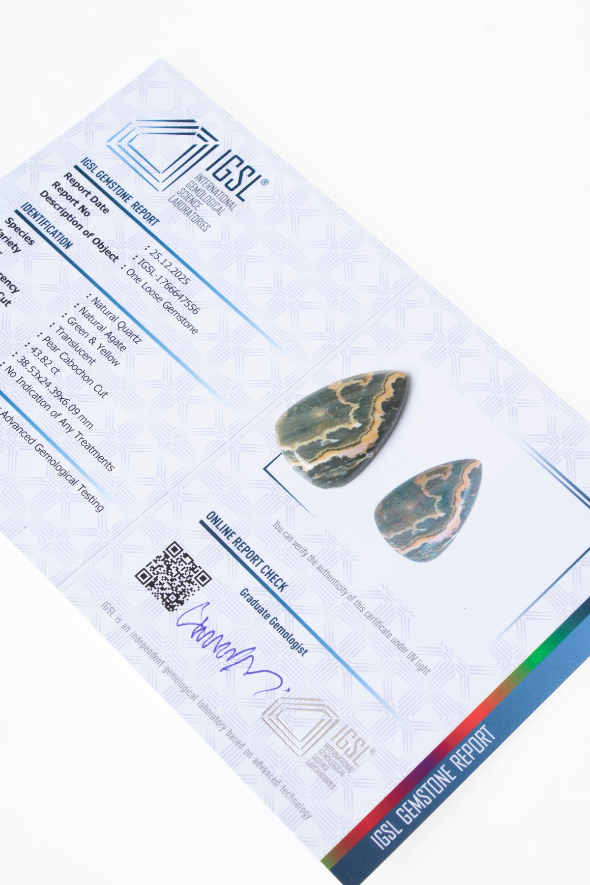 Sertifikalı Damla Akik Kabaşon (S.K:316)