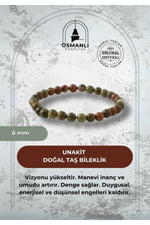 Unakit 6mm Doğal Taş Bileklik
