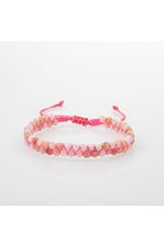 Opal Pembe 3-4mm Çift Sıra Doğal Taş Bileklik
