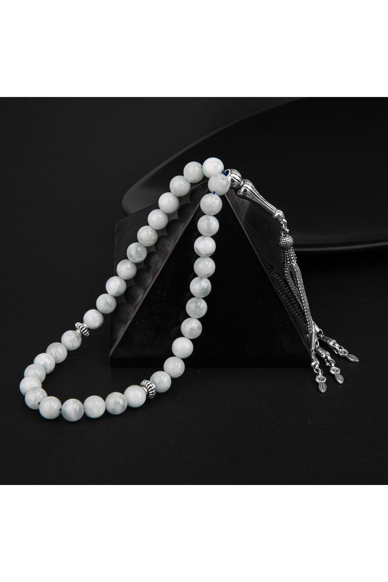 Mavi Larimar Doğal Taş Tesbih 33lük - 8mm