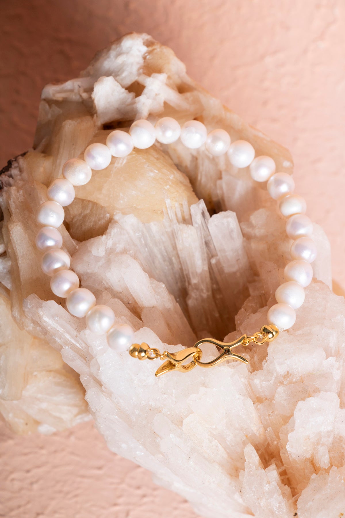 Sertifikalı İnci Gümüş Kapama Doğal Taş Bileklik (SK:053)