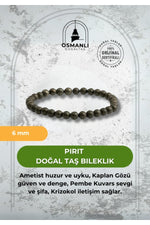 Pirit 6mm Doğal Taş Bileklik