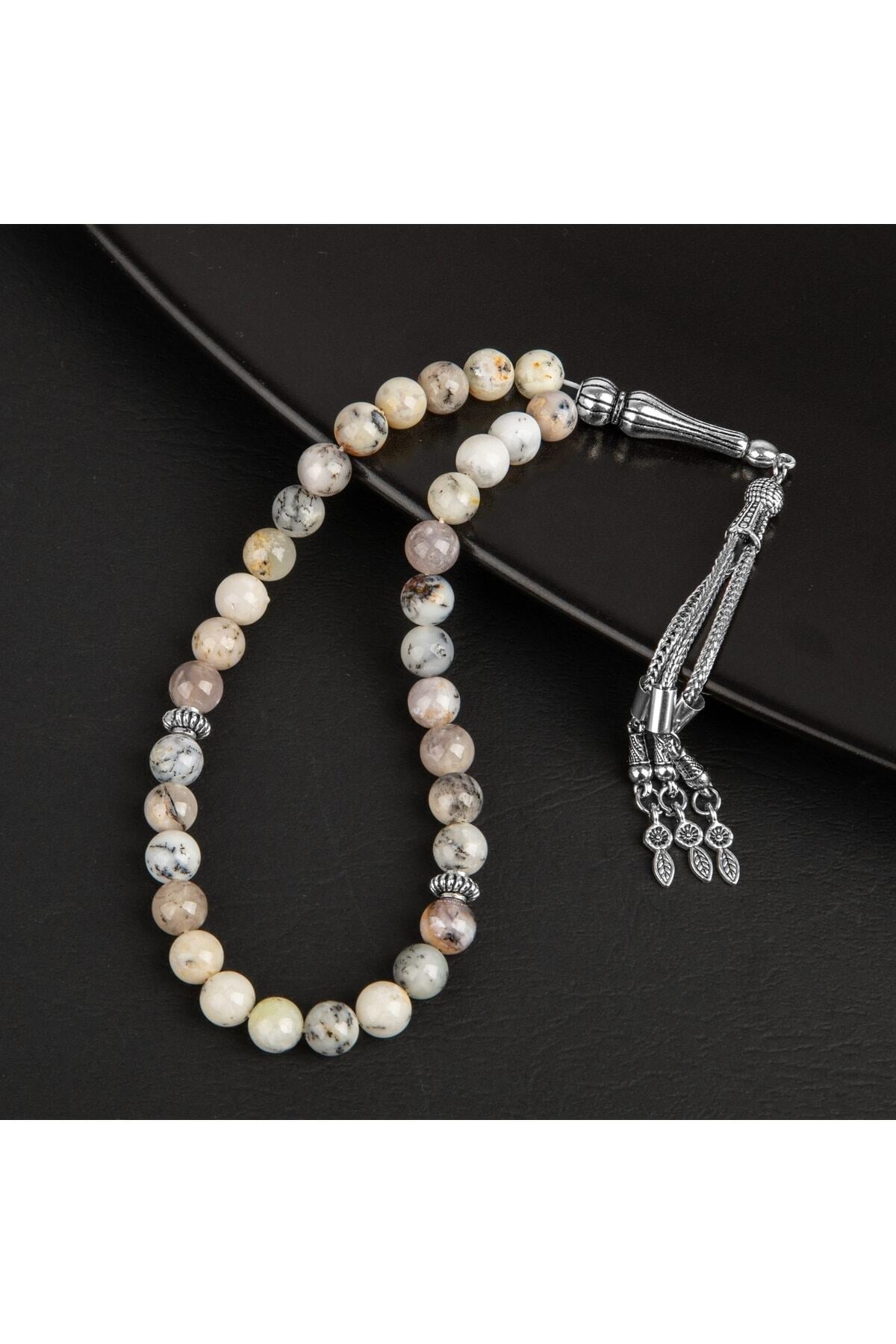 Süt Opal Doğal Taş Tesbih 33lük - 8mm