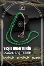 Yeşil Aventurin Doğal Taş Tesbih 99luk - 6mm