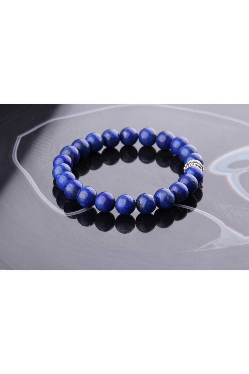 Sertifikalı Doğal Taş Bileklik - Lapis 8 Mm B512