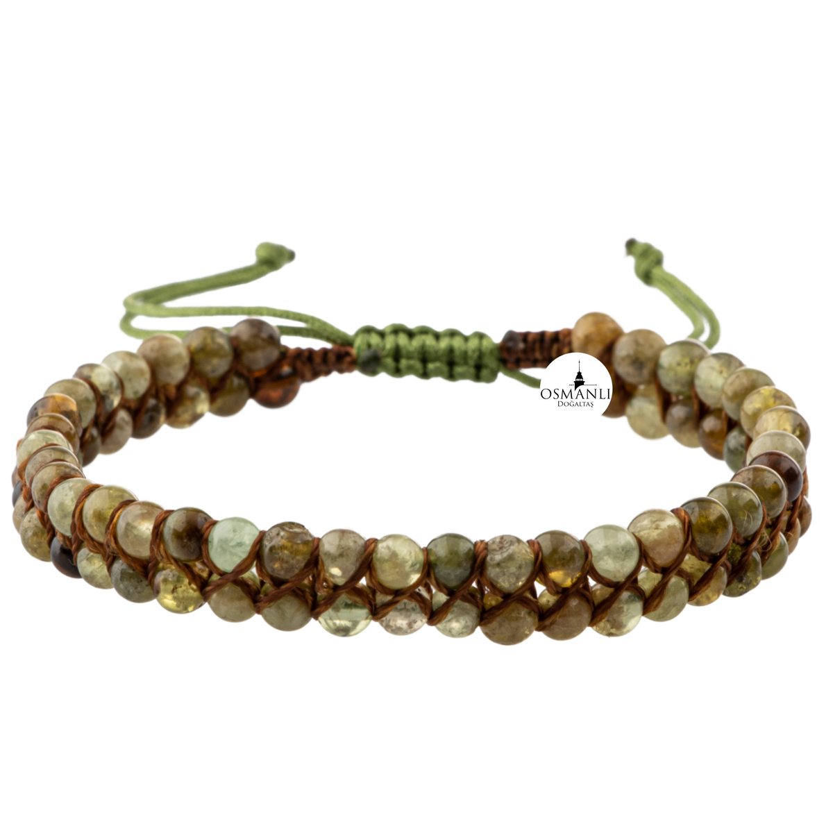 Tsavorit Lal 4mm Çift Sıra Doğal Taş Bileklik