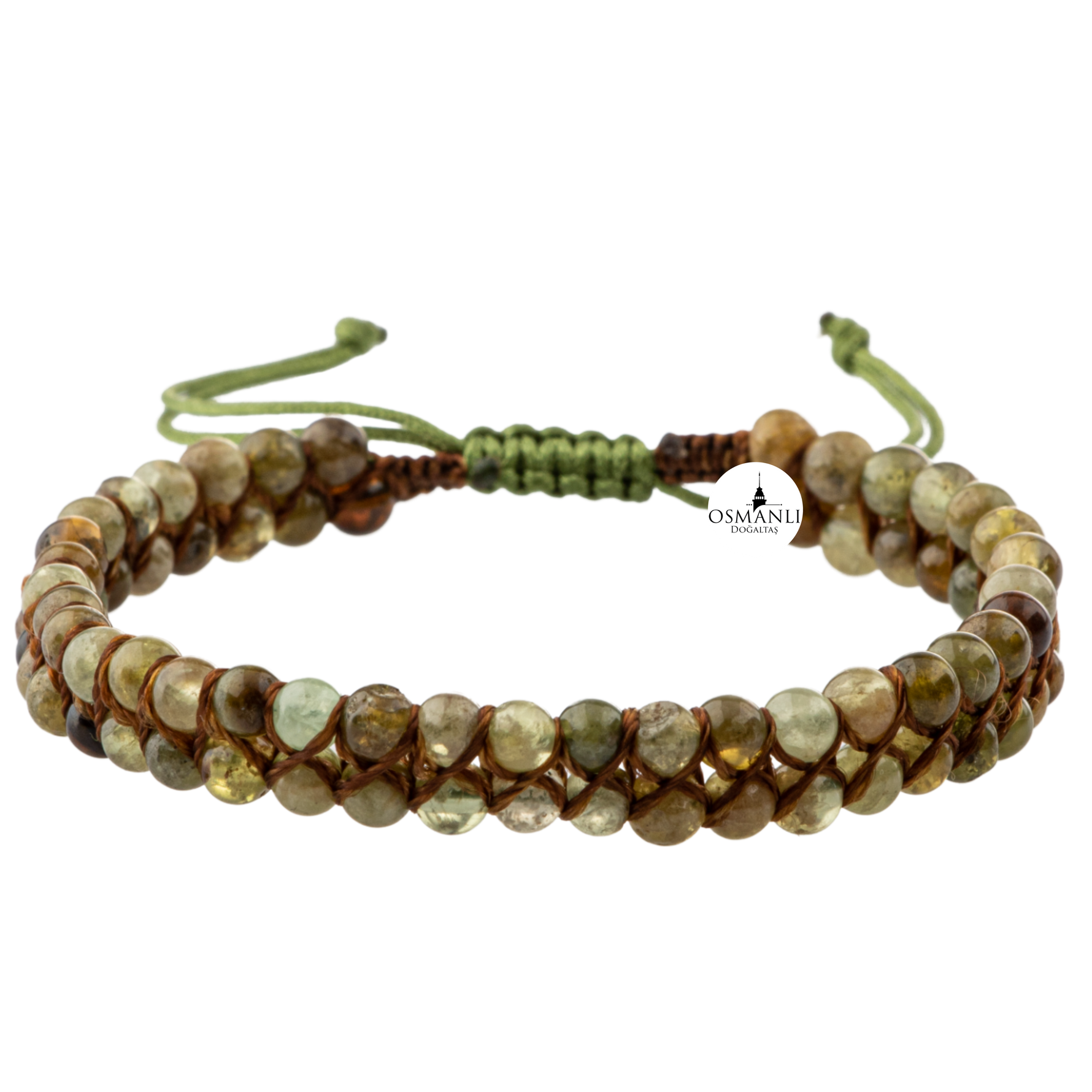 Tsavorit Lal 4mm Çift Sıra Doğal Taş Bileklik