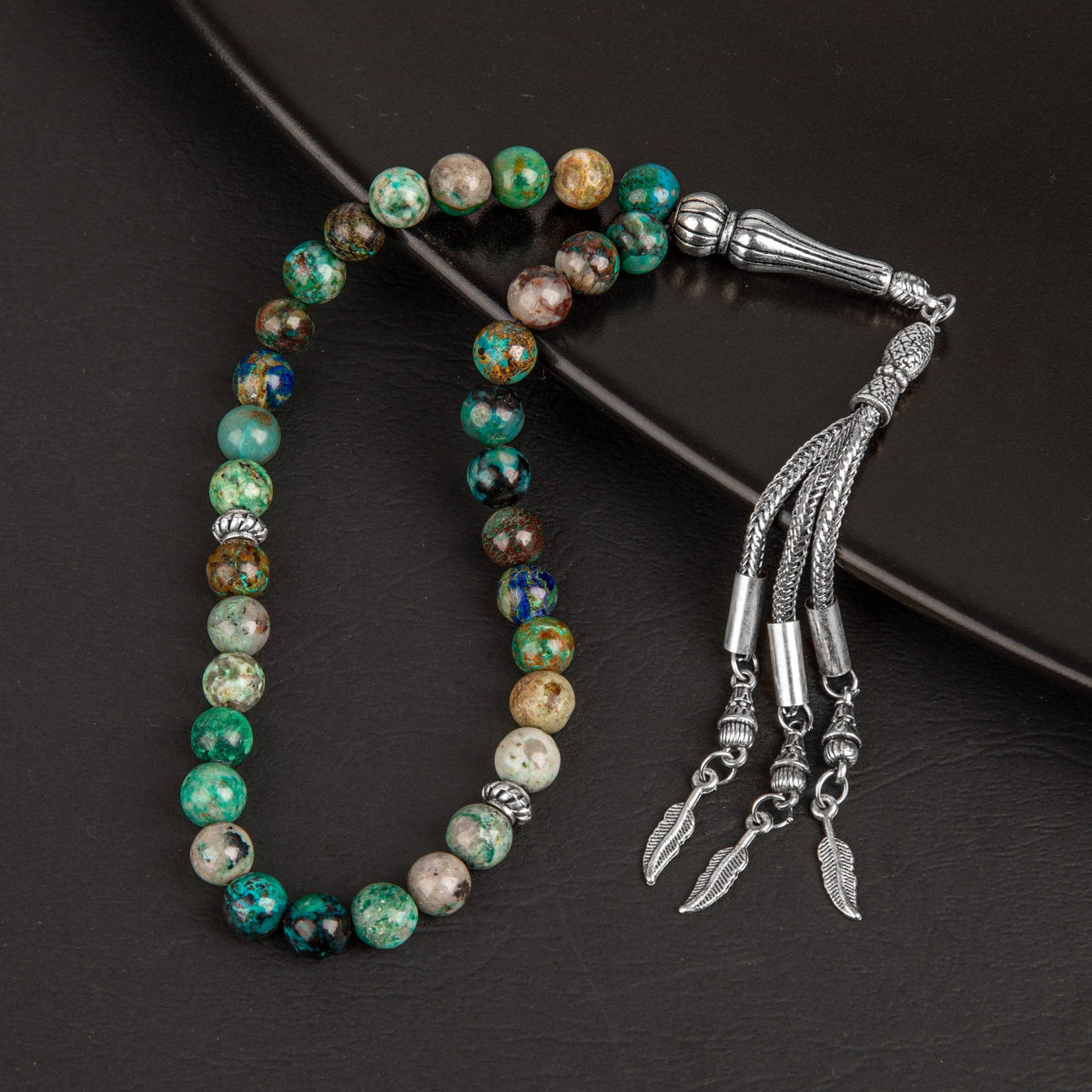 Krizokol Doğal Taş Tesbih 33lük - 8mm