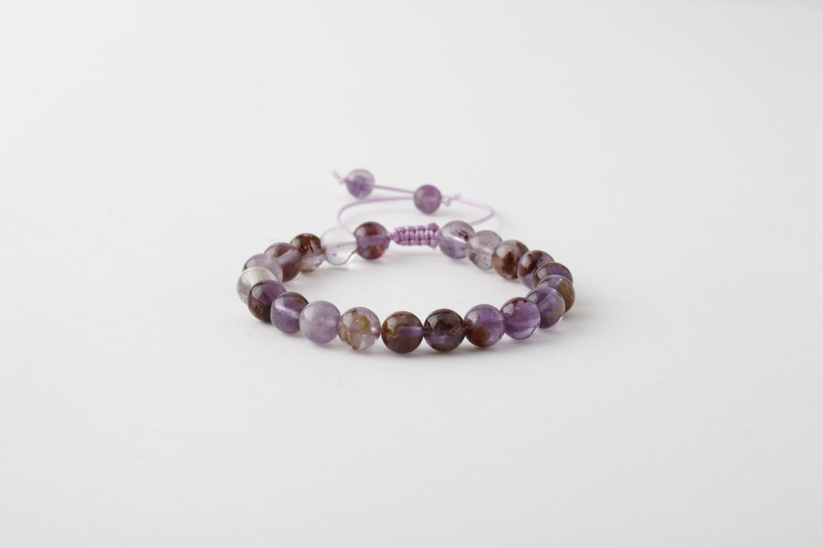 Fantom Kuvars 8mm Merdiven Kapama Doğal Taş Bileklik