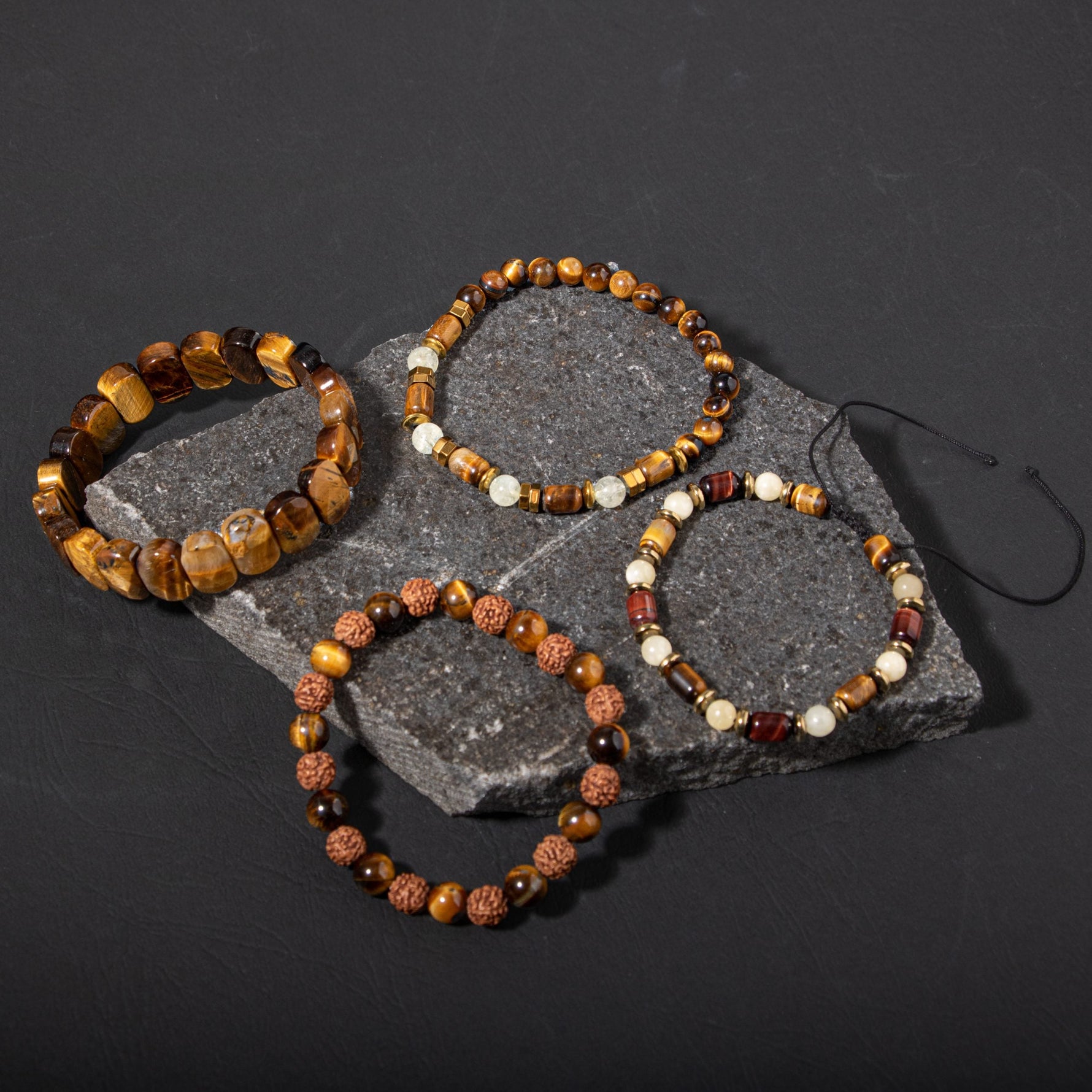 Bağışıklık Fiziki Güç Doğal Taş Erkek Bileklik Seti