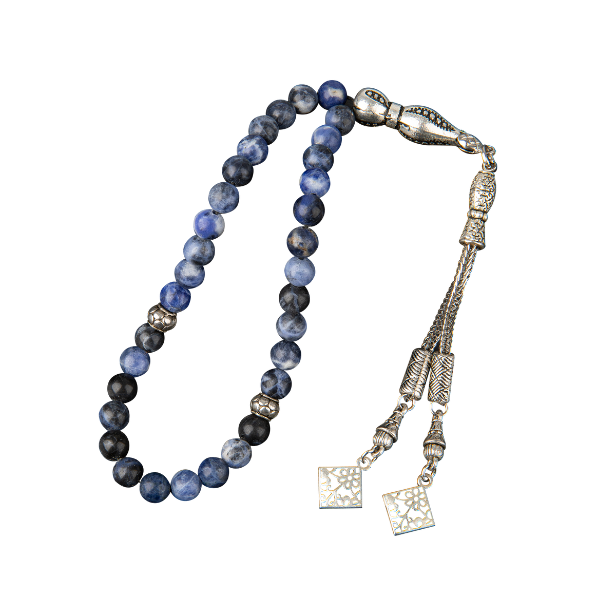 Sodalit Doğal Taş Tesbih 33lük - 6mm
