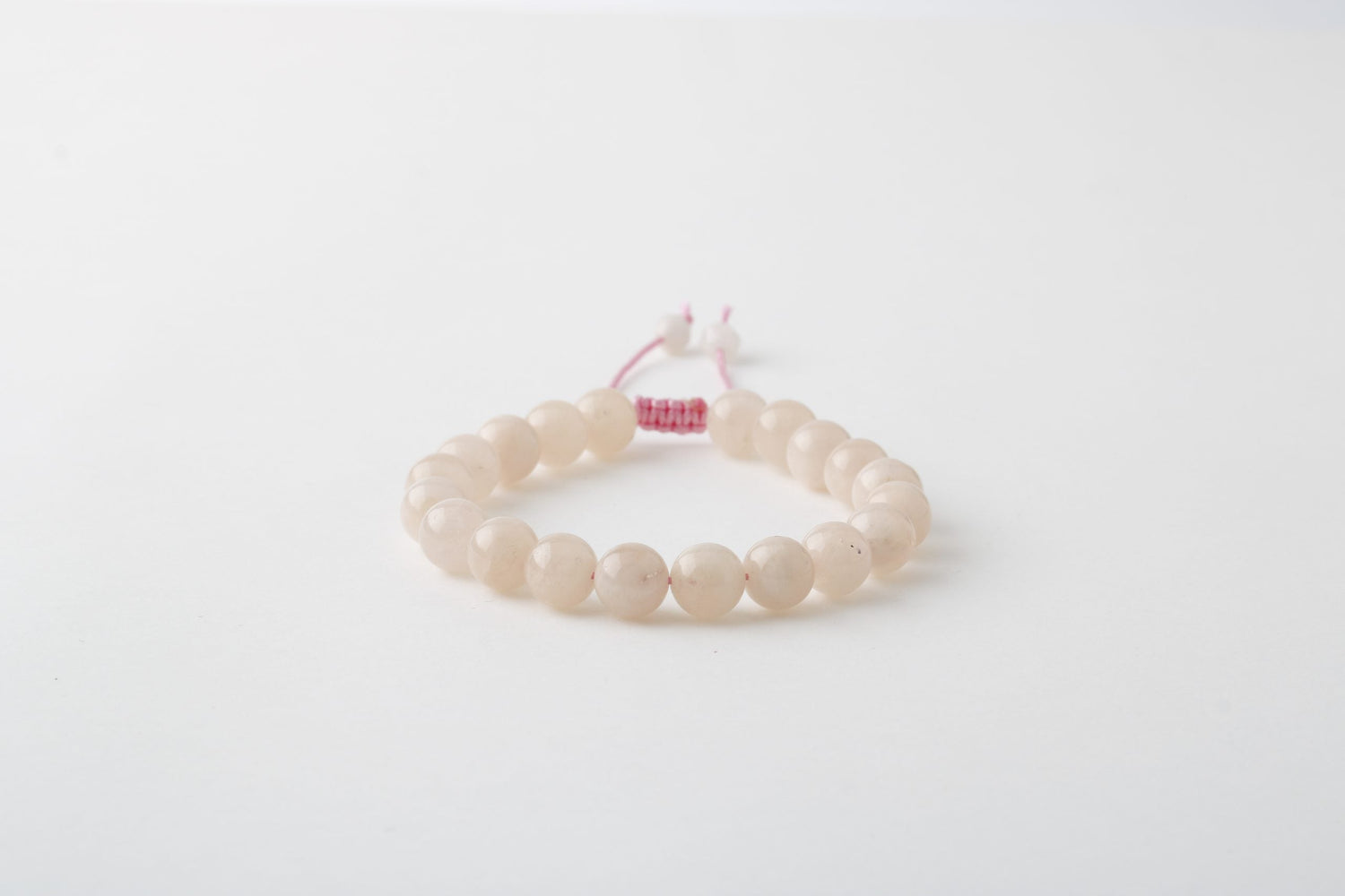 Morganit 8mm Merdiven Kapama Doğal Taş Bileklik