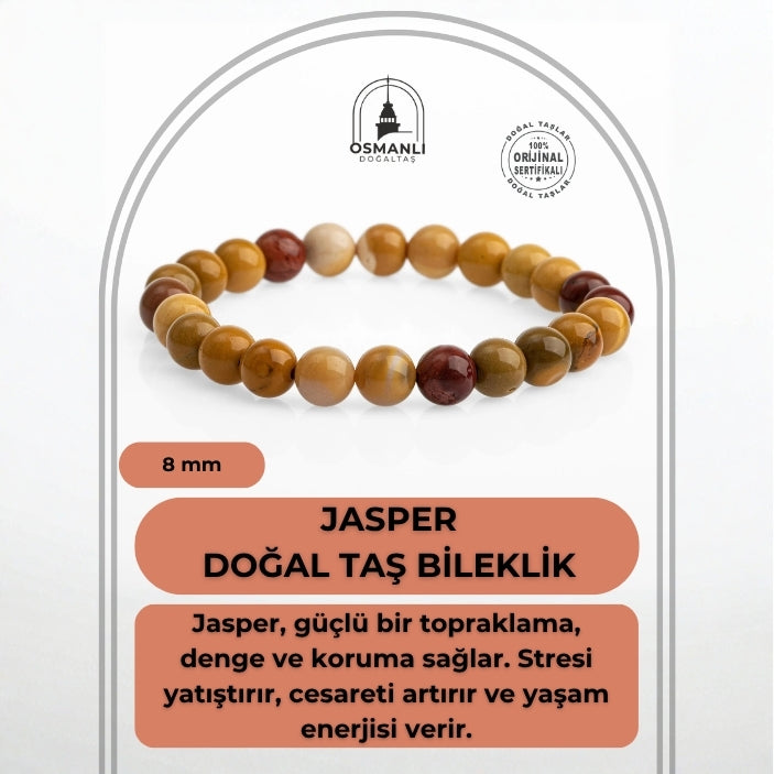 Jasper 8mm Doğal Taş Bileklik