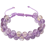 Ametrin 8mm Çift Sıra Makrome Doğal Taş Bileklik