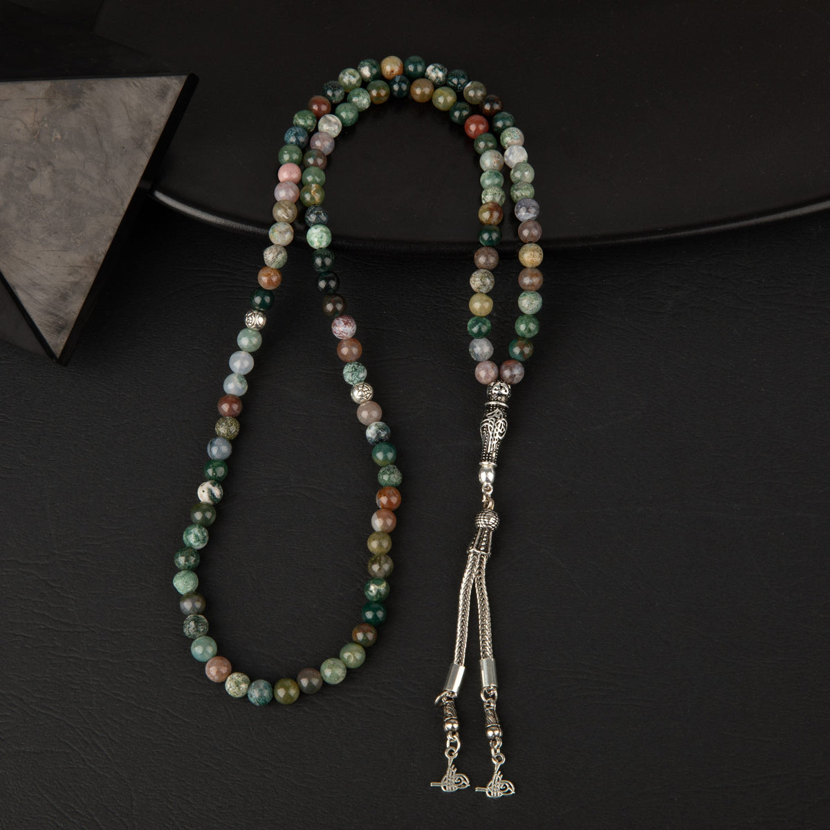 Hint Akiği Doğal Taş Tesbih 99luk - 6mm