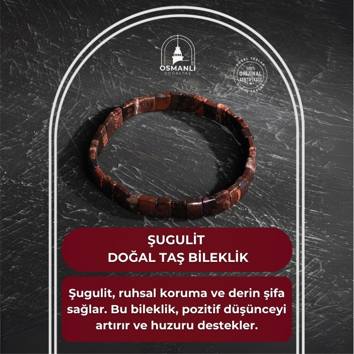 Sertifikalı Orijinal Şugulit Doğal Taş Bileklik