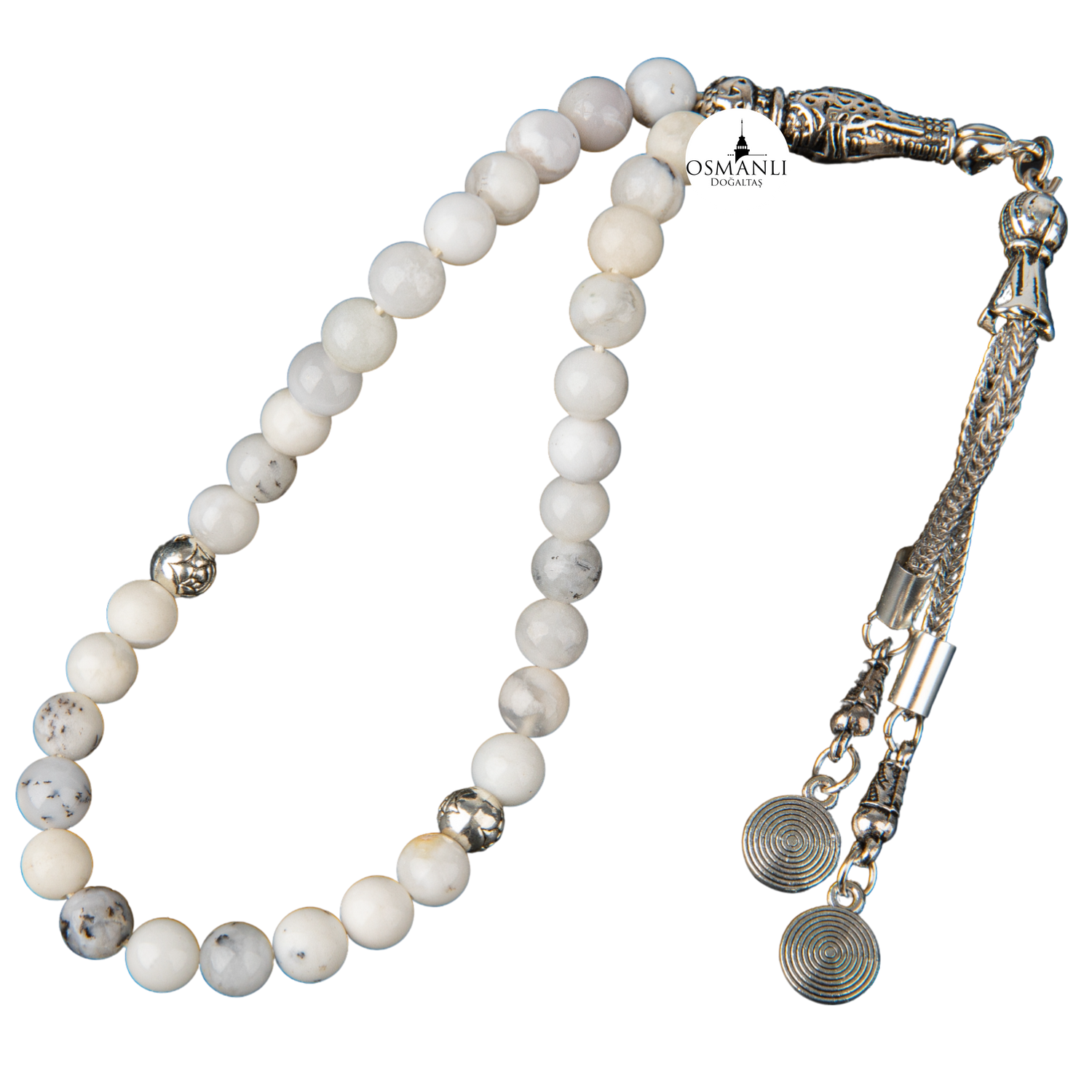 Süt Opal Doğal Taş Tesbih 33lük - 6mm