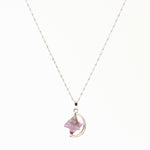 Ametist Doğal Taş Yıldızlı Kolye, Gümüş Zincir