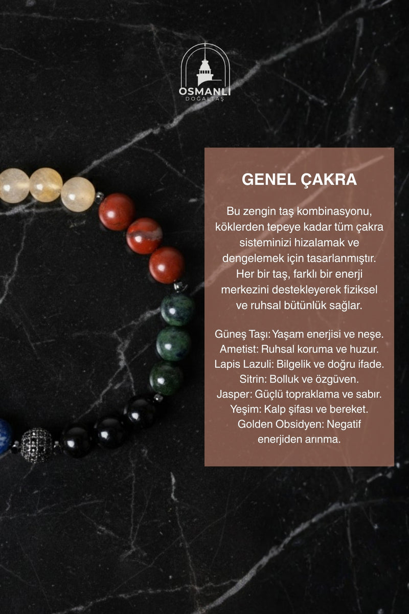 Sertifikalı Çakra Doğal Taş Bileklik