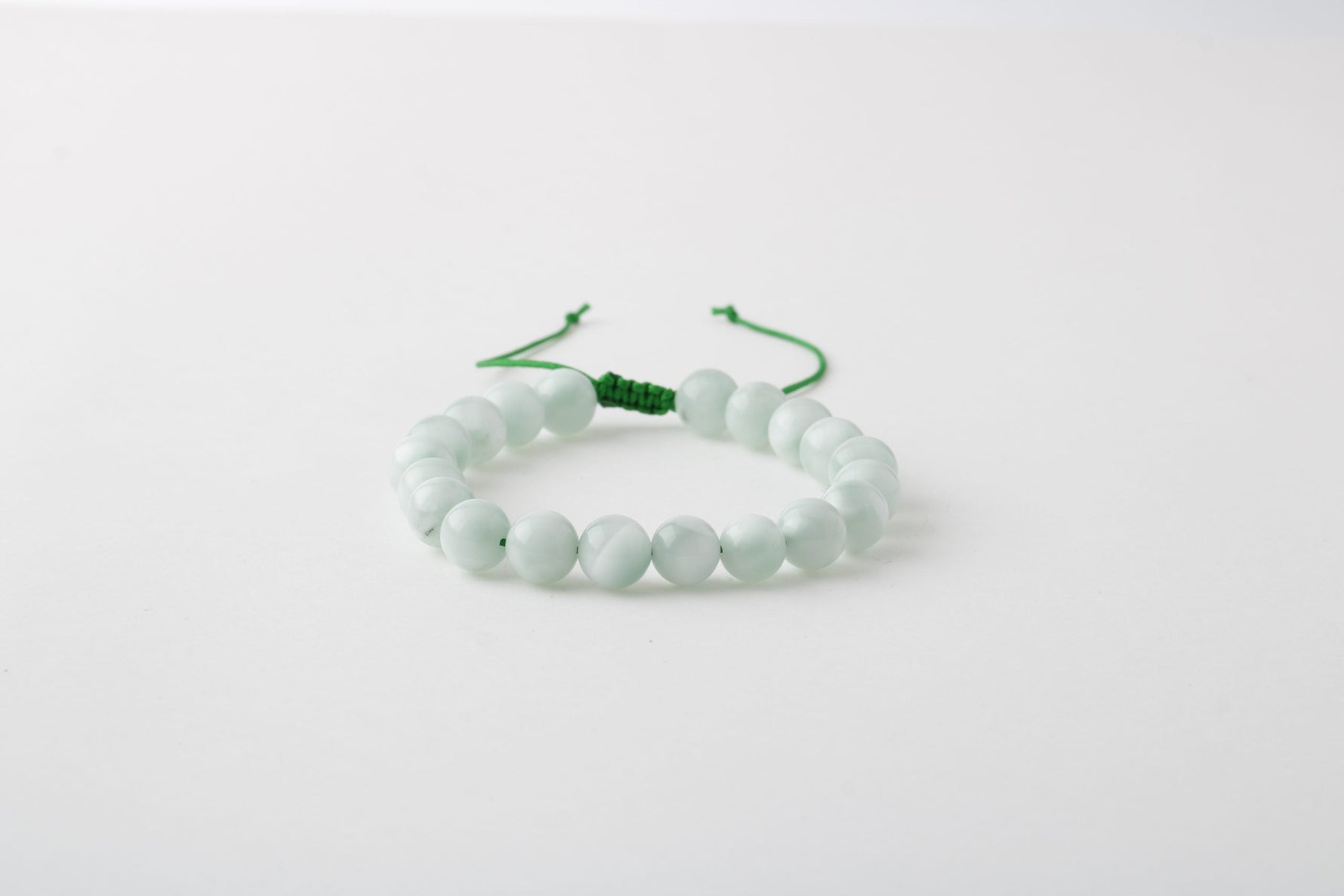 Yeşil Larimar 8mm Merdiven Kapama Doğal Taş Bileklik