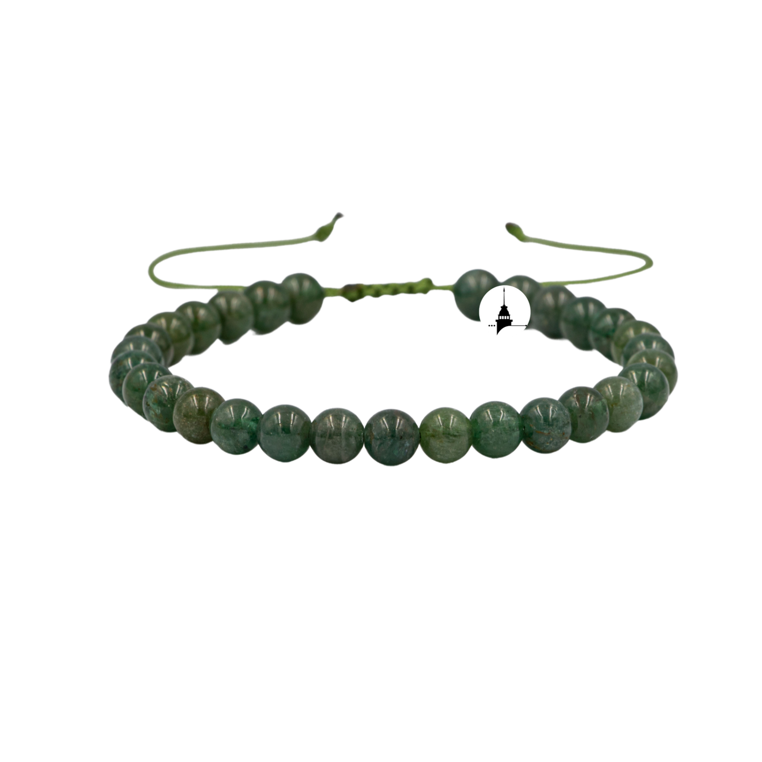 Yeşil Apatit 6mm Merdiven Kapama Doğal Taş Bileklik