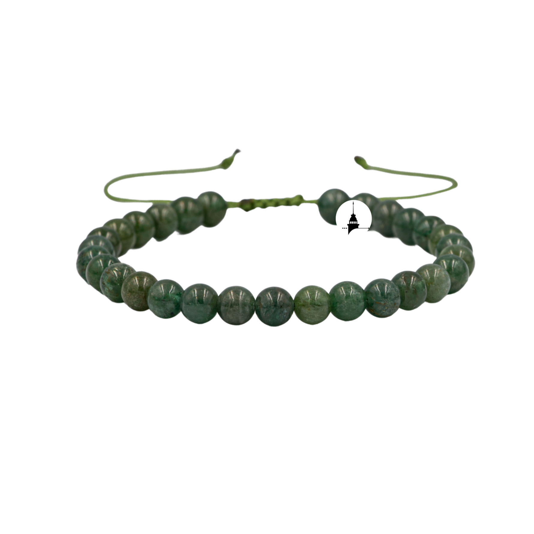 Yeşil Apatit 6mm Merdiven Kapama Doğal Taş Bileklik