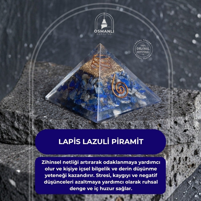 Sertifikalı Lapis Lazuli Piramit