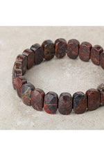 Dragon Jasper Doğal Taş Geniş Kesim Bileklik