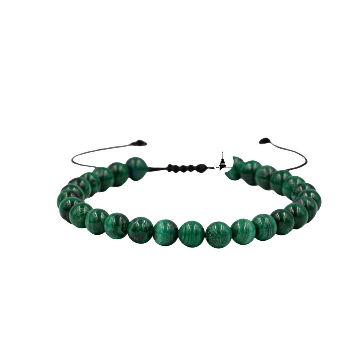Malakit 6mm Merdiven Kapama Doğal Taş Bileklik
