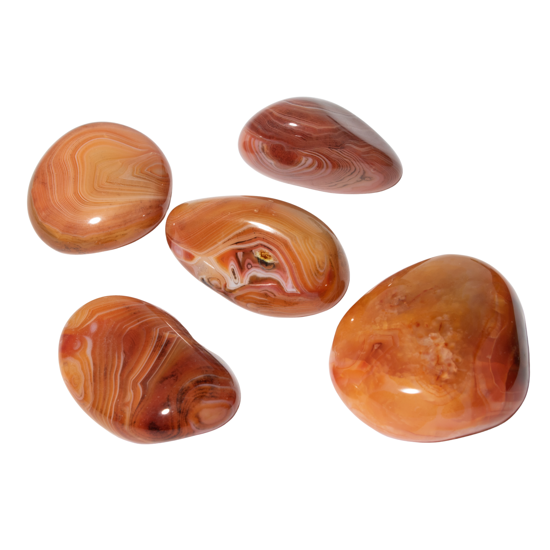 Karnelyan Akik Doğal Taş Tımbıl El Taşı