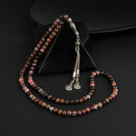 Rodonit Doğal Taş Tesbih 99luk - 6mm