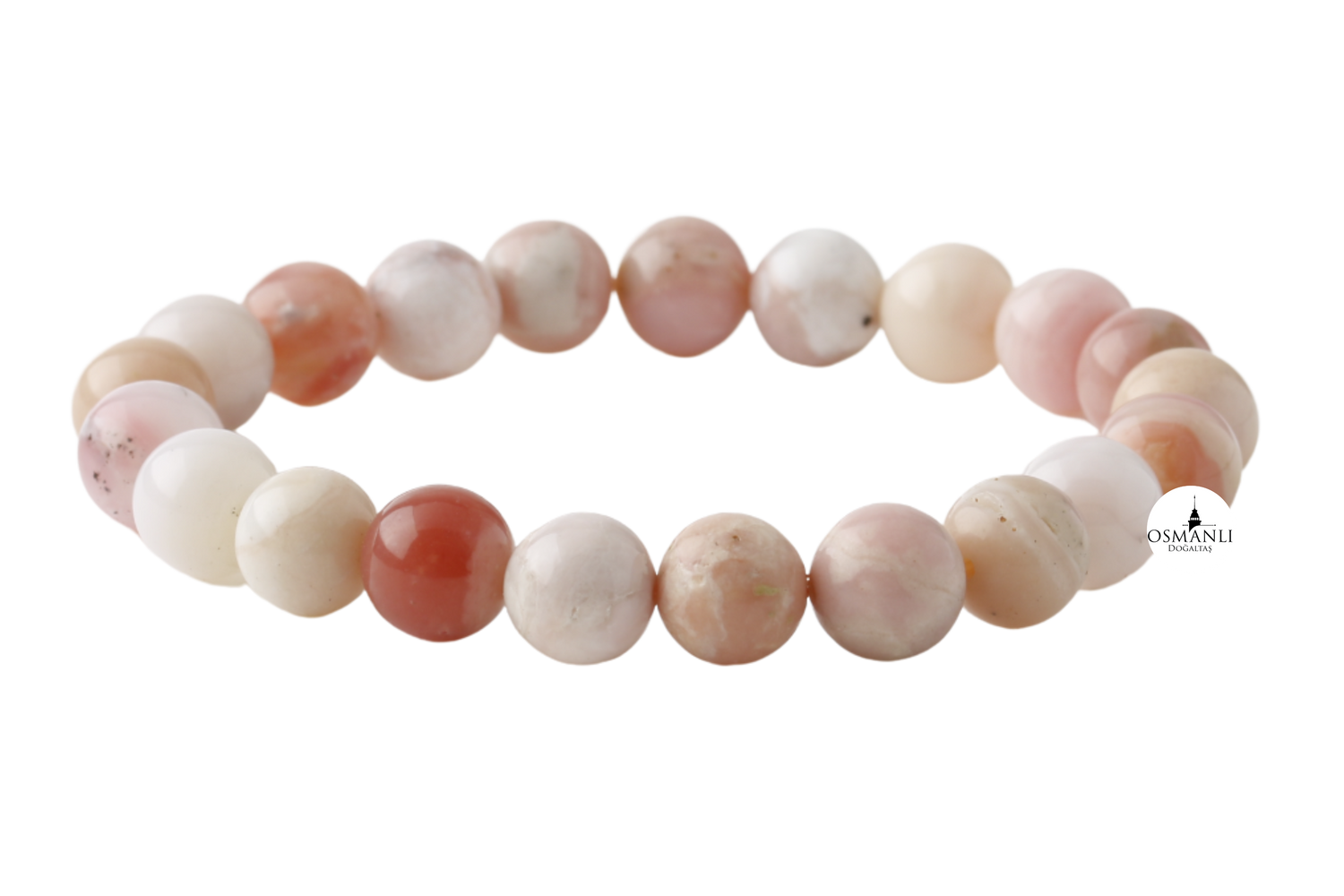 Opal Pembe 10mm Doğal Taş Bileklik