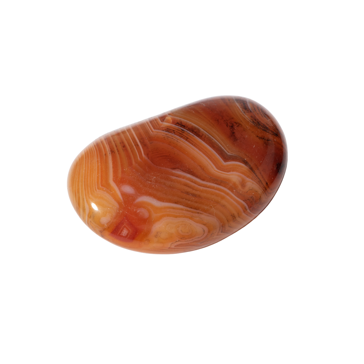 Karnelyan Akik Doğal Taş Tımbıl El Taşı