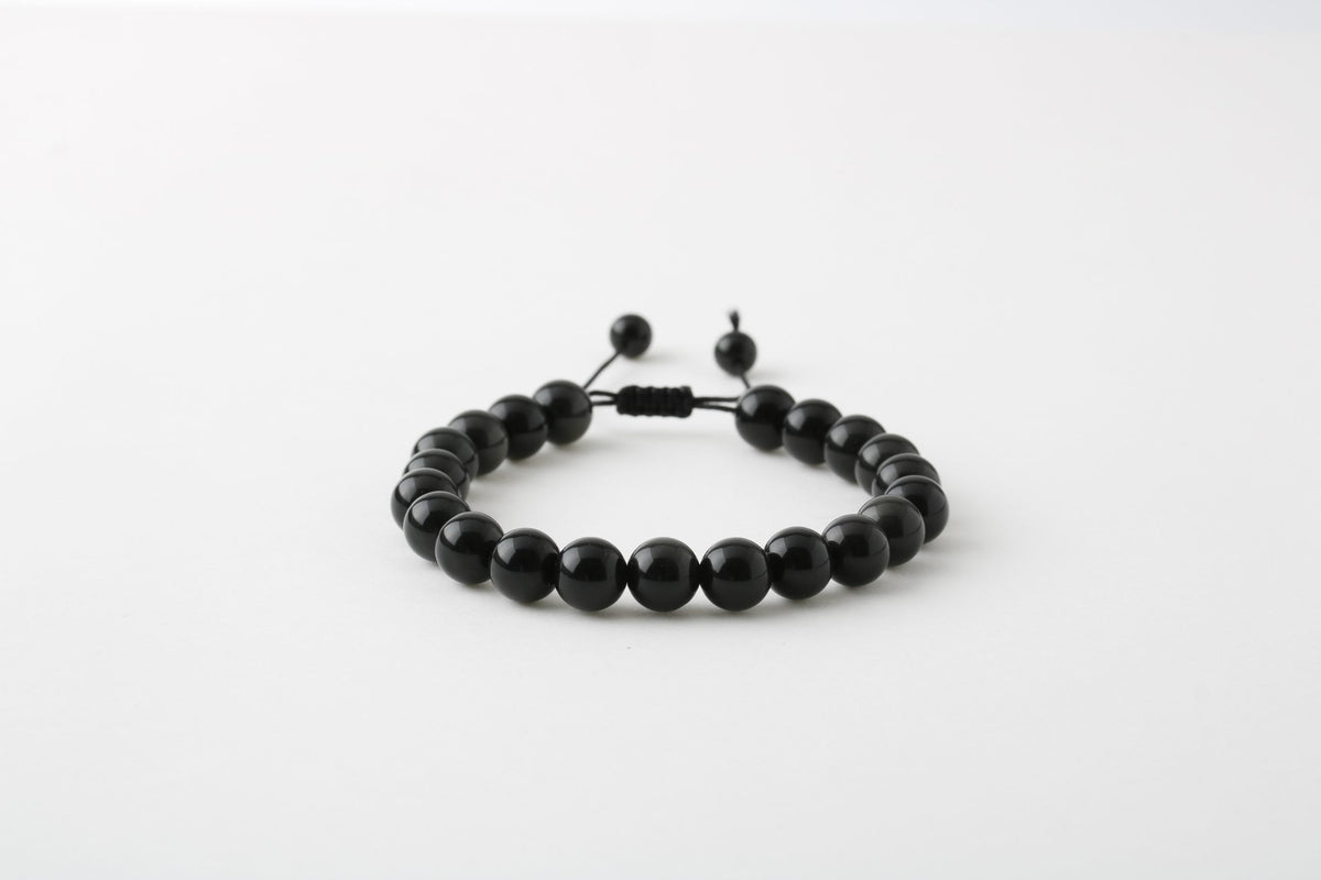 Rainbow Obsidyen 8mm Merdiven Kapama Doğal Taş Bileklik