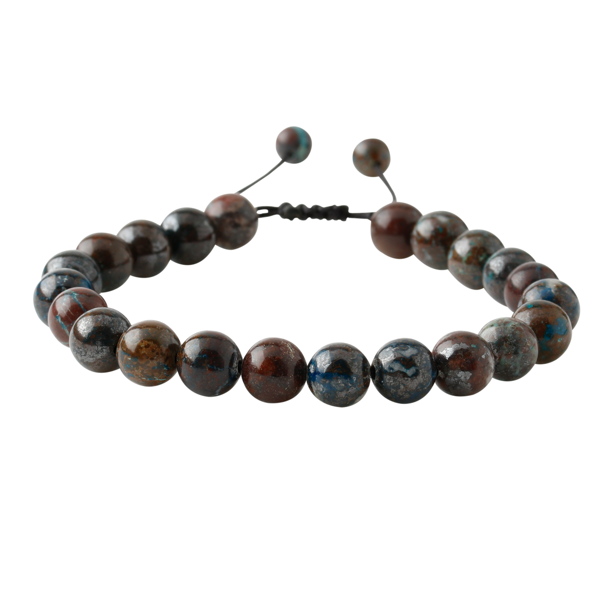 Azurit 6mm Merdiven Kapama Doğal Taş Bileklik