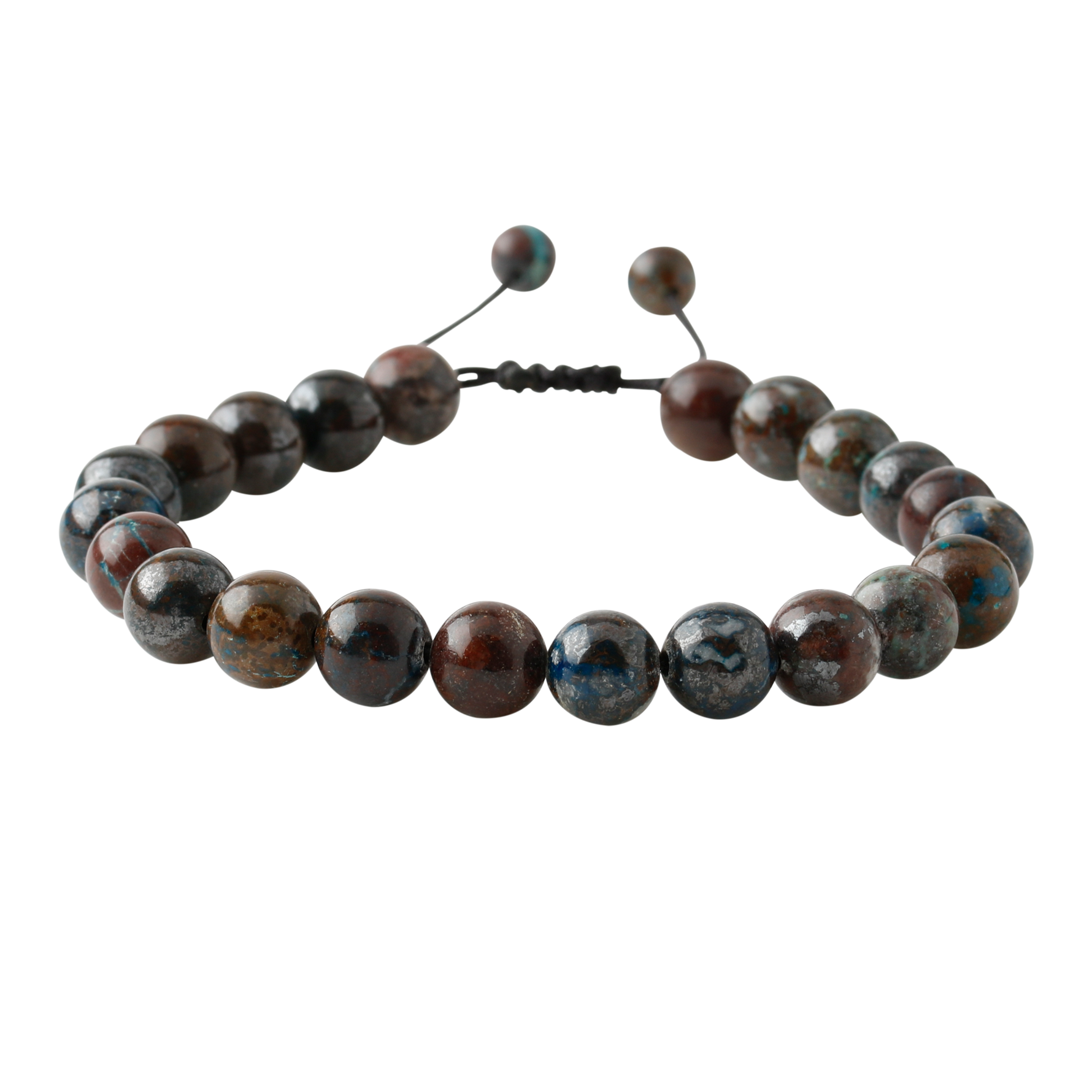 Azurit 6mm Merdiven Kapama Doğal Taş Bileklik